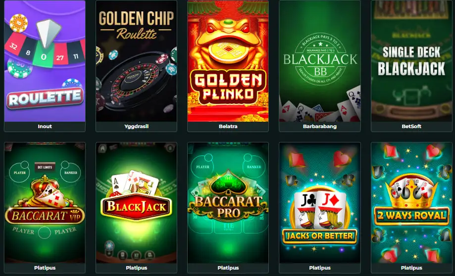 myspingo casino table games